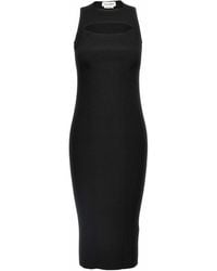McQueen - Ribbed Knit Midi Dress - Lyst