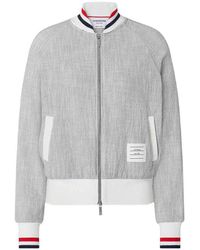 Thom Browne - Zip-Up Bomber Jacket - Lyst