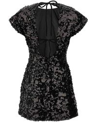 ワンピース Ganni Velvet Sequins Mini Dress Black Black Velvet Sequins Mini Dress | GANNI BE