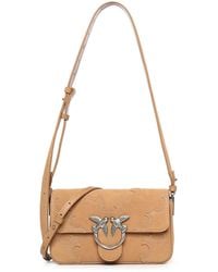Pinko - Mini Love Bag One Slouchy Suede Shoulder Bag - Lyst