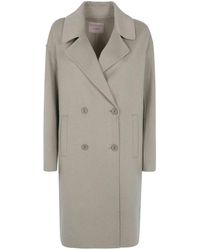 Twinset - Double Brested Trench Coat - Lyst
