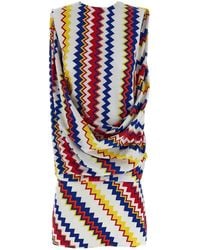 Missoni - Zig-Zag Sleeveless Mini Dress - Lyst