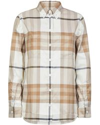 Burberry - Tartan Shirt With Button-down Collar - Lyst