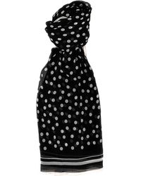 Dolce & Gabbana - Polka Dot Chiffon Scarf - Lyst