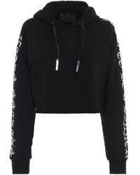 Philipp Plein - Crystal Plein Crop Hoodie - Lyst