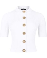 Balmain - Crewneck Cardigan - Lyst