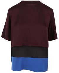 Christian Wijnants - Colorblock Silk Top - Lyst