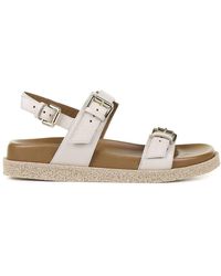 Guglielmo Rotta - Low Double Buckle Leather Sandal - Lyst