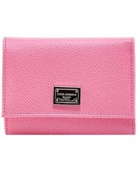 Dolce & Gabbana - Leather Wallet With Iconic Logo Detail - Lyst