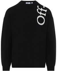 Off-White c/o Virgil Abloh - Vertical Bookish Knit Crewneck - Lyst