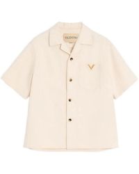 Valentino - Vgold Denim Short Sleeve Shirt - Lyst