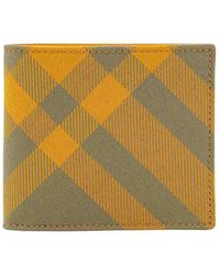 Burberry - Wool Blend Wallet With Check Motif - Lyst