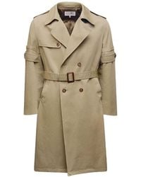 MM6 by Maison Margiela - Waterproof Trench Coat With Waist Belt - Lyst