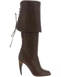 McQueen - Horn Heel Boots - Lyst