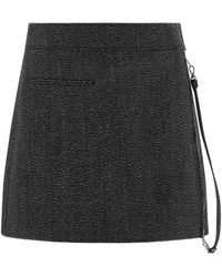 Courreges - 'Zipped Caviar Mini' Skirt - Lyst