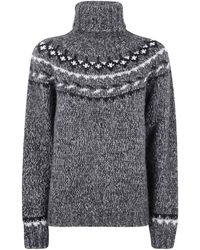 P.A.R.O.S.H. - Alpaca Fair Isle Turtleneck Jumper - Lyst