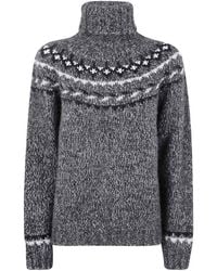 P.A.R.O.S.H. - Alpaca Fair Isle Turtleneck Jumper - Lyst