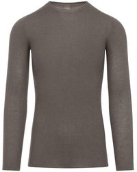 Rick Owens - Ribbed Round Neck Pullover - Lyst