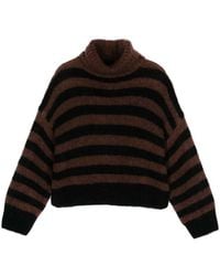 Alysi - Wool Striped Turtleneck Sweater - Lyst