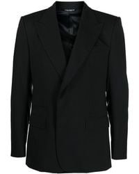 Dolce & Gabbana - Single-Breasted Wool Blazer With Peak Lapels - Lyst