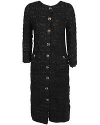 Balenciaga - Wool Midi Buttoned Dress - Lyst