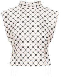 Lanvin - Cropped Sleeveless Top - Lyst