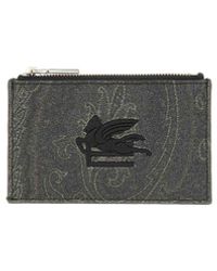Etro - Card Holder With Pegasus - Lyst