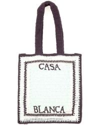 CASABLANCA - Crochet Bag With Logo - Lyst