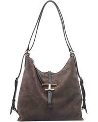 Tod's - T-Timeless Suede Shoulder Bag - Lyst