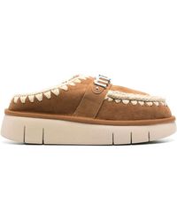 Mou - Bounce Clog Metal Logo Slippers - Lyst