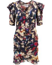Isabel Marant - Biologic Cotton Dress With Multicolor Print - Lyst