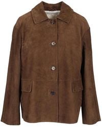 Max Mara - Suede Jacket - Lyst