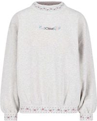 Chloé - Cotton Logo Sweatshirt - Lyst
