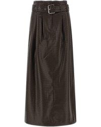 ROTATE BIRGER CHRISTENSEN - Midi Paper Waist Skirt - Lyst