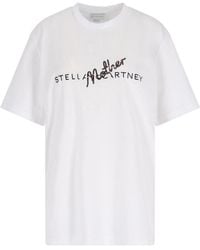 Stella McCartney - T-Shirt Logo With Sequins - Lyst