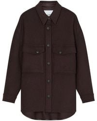 Closed - Wool Blend Oversized Shirt - Lyst