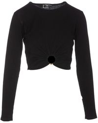 Elisabetta Franchi - Cropped Top With Ring - Lyst