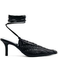 Patrizia Pepe - Handcrafted Minimal Shape Braided Slingbacks - Lyst