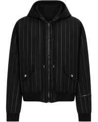 Dolce & Gabbana - Padded Pinstripe Bomber Jacket - Lyst