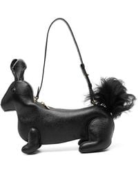 Thom Browne - Rabbit Baguette Leather Shoulder Bag - Lyst