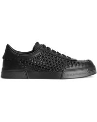 Dolce & Gabbana - Leather Sneakers With Network Inserts - Lyst
