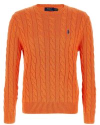 Polo Ralph Lauren - Cotton Braided Sweater - Lyst
