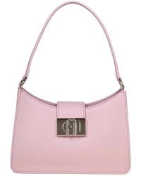 Furla - 1927 S Shoulder Bag In Soft Pink Leather - Lyst
