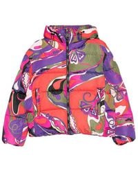 PUCCI - Orchidee-Print Puffer Jacket - Lyst