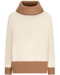 Herno - Color-Block Turtleneck Knitted Sweater - Lyst