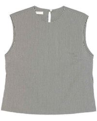 Incotex - Edith Gingham-Pattern Sleeveless Top - Lyst