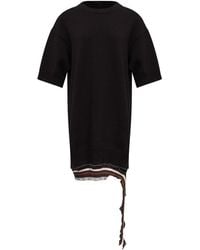 MM6 by Maison Margiela - Short Dress With Distressed Effect - Lyst