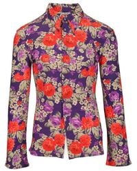 Acne Studios - Floral Print Shirt - Lyst