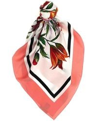 Dolce & Gabbana - Sciarpa Con Stampa Floreale - Lyst