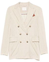 Circolo 1901 - Light Pinstripe Double-Breasted Blazer - Lyst